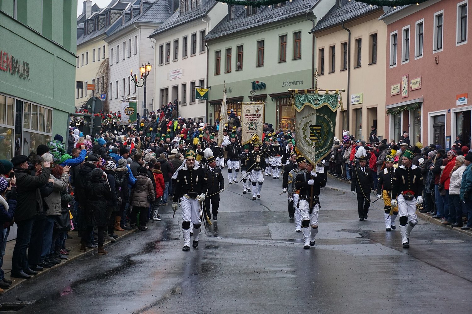 Průvod Bergparade v Annabergu v roce 2016