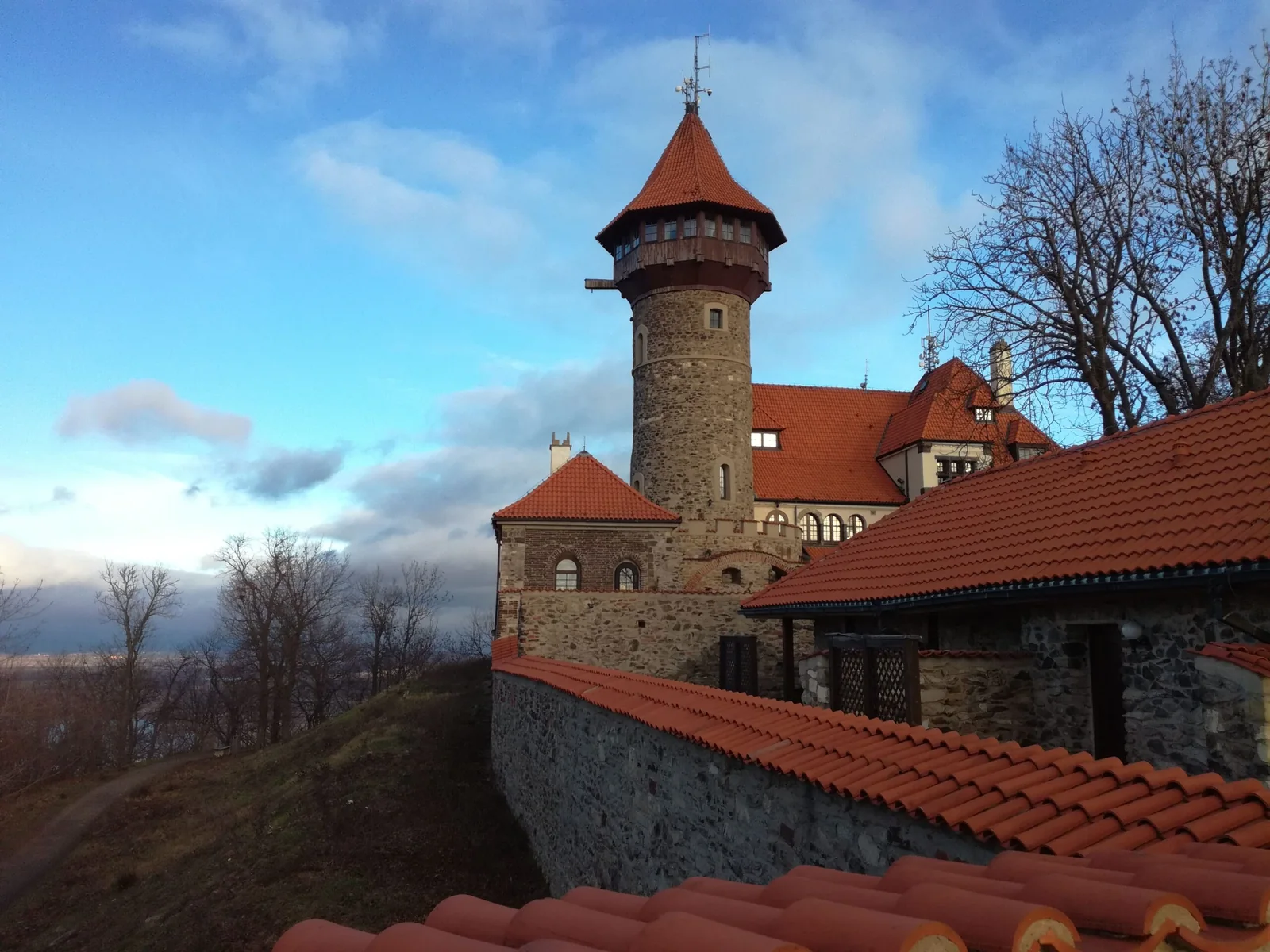 Hrad Hněvín s novou vyhlídkou